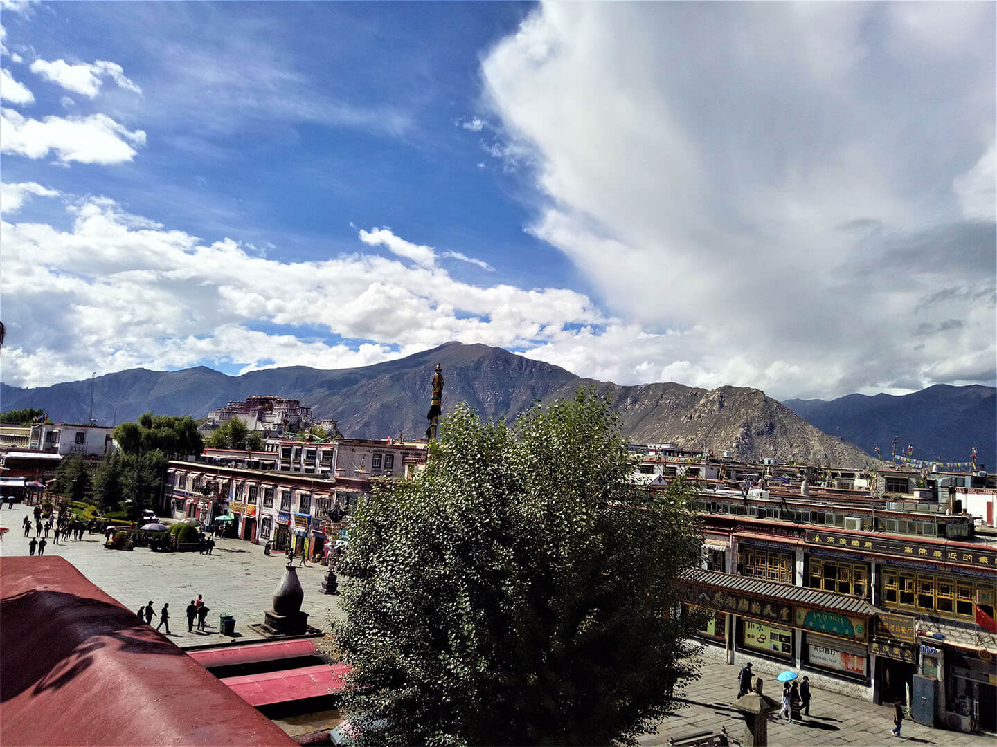 Potala Palace view from Jokhang temple rooftop
